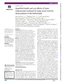 Quantified Health and Cost Effects of Faster Endovascular Treatment For