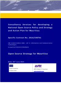 Open Source Strategy for Mauritius