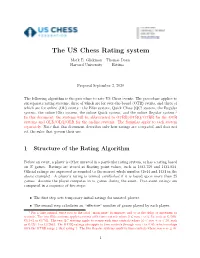 The US Chess Rating System