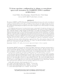 X-Array Aperture Configuration in Planar Or Non-Planar Spacecraft