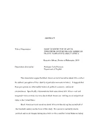 ABSTRACT Title of Dissertation