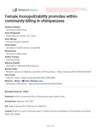 Community Killing in Chimpanzees
