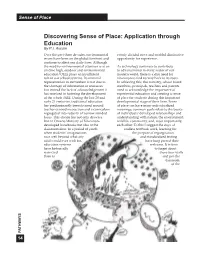 Discovering Sense of Place: Application Through Education