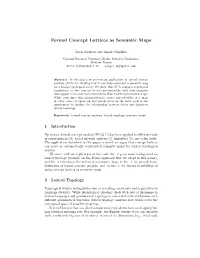Formal Concept Lattices As Semantic Maps