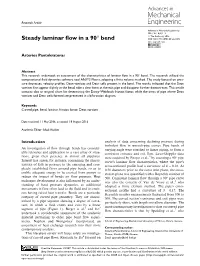 Steady Laminar Flow in a 90° Bend DOI: 10.1177/1687814016669472 Aime.Sagepub.Com