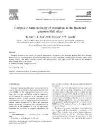 Composite Fermion Theory of Excitations in the Fractional Quantum Hall Effect