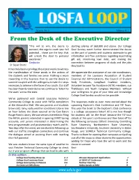 From the Desk of the Executive Director
