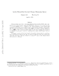 Lower Bound for Succinct Range Minimum Query