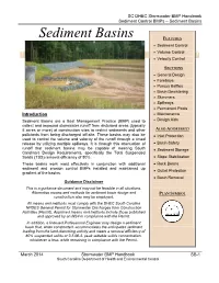Sediment Basins `