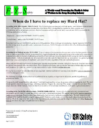 When Do I Have to Replace My Hard Hat?