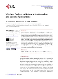 Wireless Body Area Network: an Overview and Various Applications