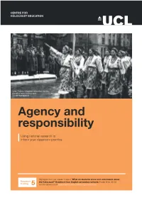 Agency and Responsibility Using National Research to Inform Your Classroom Practice