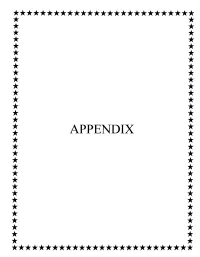 APPENDIX T* * * * ** * * * * * ** * * * * * * * * * **************************** * "·"""1