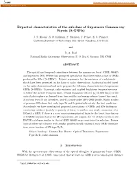 Expected Characteristics of the Subclass of Supernova Gamma-Ray Bursts (S-Grbs)