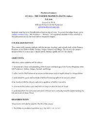Historical Books Syllabus