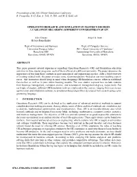 Operations Research and Simulation in Master's