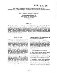 The Effect of the Earth's Oblate Spheroid Shape on the Accuracy of a Time-Of-Arrival