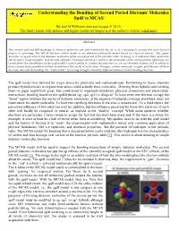 Understanding the Bonding of Second Period Diatomic Molecules Spdf Vs MCAS