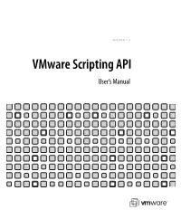 Vmware Scripting API User's Manual