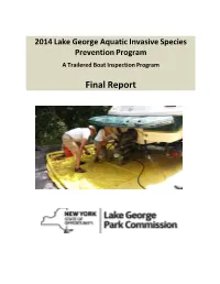 2014 Boat Inspection Program Final Report