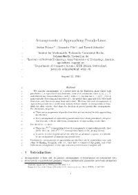Arrangements of Approaching Pseudo-Lines