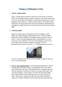 Changes in Edinburgh's C.B.D