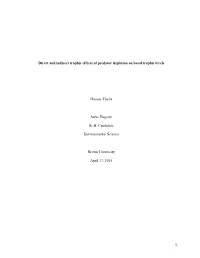 Direct and Indirect Trophic Effects of Predator Depletion on Basal Trophic Levels
