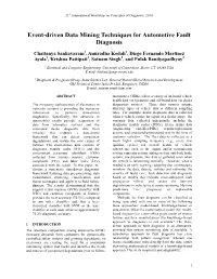 Event-Driven Data Mining Techniques for Automotive Fault Diagnosis