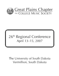 Great Plains Chapter Gratefully Acknowledges All of Those Who Have Worked Tirelessly to Make This Conference Such a Tremendous Success