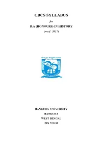 History Honours Syllabus