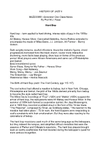 HISTORY of JAZZ II – 1St