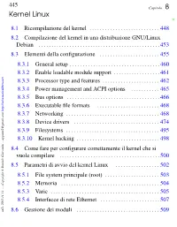 Kernel Linux « 8.1 Ricompilazione Del Kernel