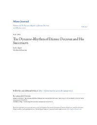 The Dynamo-Rhythm of Etienne Decroux and His Successors Leela Alaniz Leela@Pasdedieux.Com