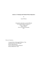 Analysis As Technologically-Mediated Musical Experience by James
