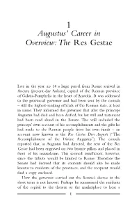 Augustus' Career in Overview: the Res Gestae