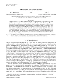 Inference for Non-Random Samples