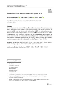 Several Results on Compact Metrizable Spaces in ZF