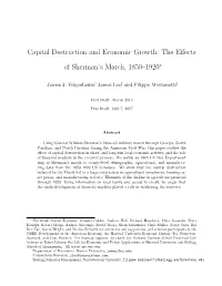 Sherman's March on 1870 Outcome of Sherman's Effect