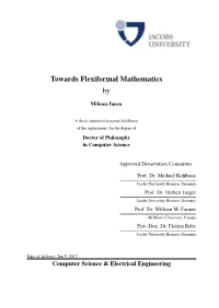 Towards Flexiformal Mathematics By