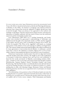 Translator's Preface