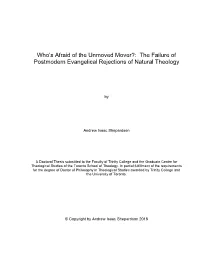 Who's Afraid of the Unmoved Mover?: the Failure of Postmodern