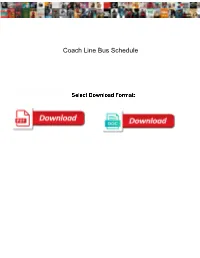 Coach Line Bus Schedule
