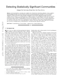Detecting Statistically Significant Communities