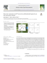 Does River Restoration Work? Taxonomic and Functional Trajectories at Two Restoration Schemes