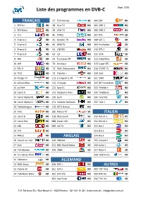Liste Des Programmes En DVB-C Sept
