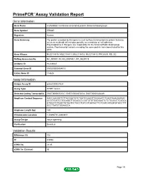 Primepcr™Assay Validation Report