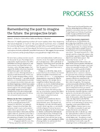 Remembering the Past to Imagine the Future: the Prospective Brain