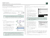 Adobe Connect Quick Start Guide for Participants