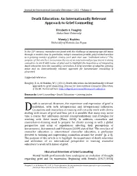 An Internationally Relevant Approach to Grief Counseling