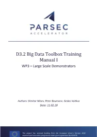 Big Data Tools Service Training Manual I
